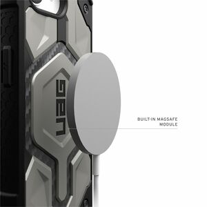 Urban Armor Gear Monarch Pro Rugged Case for Apple iPhone 16e Smartphone - Hex Pattern - Titanium - Shock Absorbing, Drop 