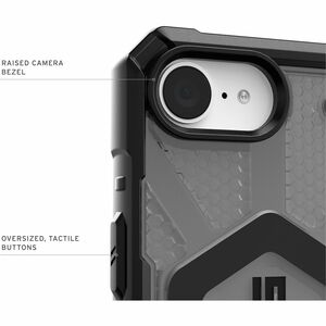 Urban Armor Gear Pathfinder Clear Case for Apple iPhone 16e Smartphone - Hex Pattern - Ash - Impact Resistant, Shock Absor