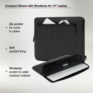 COMPACT SLEEVE IN WOOLENEX FOR MB PRO 14IN 2023 - GRAPHITE