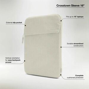 CROSSTOWN SLEEVE FOR 16IN LAPTOP LIMESTONE