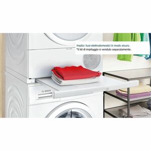 Asciugatrice elettrica Bosch WQG245C0IT Caricamento Frontale Condensatore - Bianco