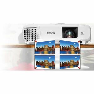 Epson PowerLite E24 3LCD Projector - 16:10 - Ceiling Mountable - White - 1024 x 768 - Front, Rear, Ceiling - 720p - 6000 H