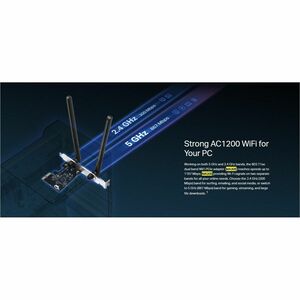 Adattatore combo Wi-Fi/Bluetooth Mercusys MA30E - IEEE 802.11 a/b/g/n/ac - Bluetooth 5.0 - Dual Band per Assemblea Front D
