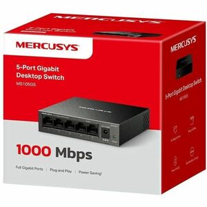 Switch Ethernet Mercusys MS105GS 5 Porte - Gigabit Ethernet - 10/100/1000Base-T, 100Base-TX - 2 Layer supportato - 3,61 W 