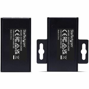 StarTech.com HDMI Extender - Black - 2 x Network (RJ-45) - 1 x USB - 2 x HDMI - 60.96 m Extended Range - Metal