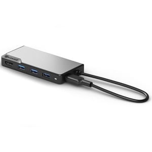 Alogic Fusion CORE USB-Typ C Docking Station - Grau, Schwarz - 1 Unterstützte Displays - 4K - 3840 x 2160 - 4 x USB-Anschl