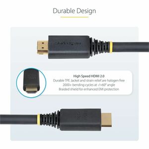 StarTech.com 15 m HDMI AV-Kabel - 1 - Cable for Audio-/Video-Gerät, TV, Monitor, Display, AV-Receiver, Kamera, Videogerät,
