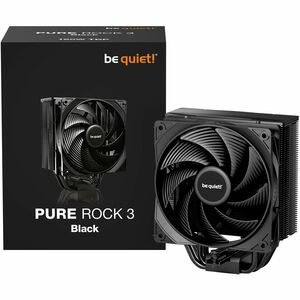 be quiet! Pure Rock 3 Cooling Fan - 4 x Heat Pipe(s) - 101.20m³/h Maximum Airflow - 2000 rpm - 4-pin PWM - Compatible Inte