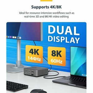 StarTech.com 3ft (1m) Thunderbolt 5 Cable, 80Gbps/120Gbps, 240W PD, 8K 60Hz, Certified Thunderbolt Cable, Compatible w/TB4