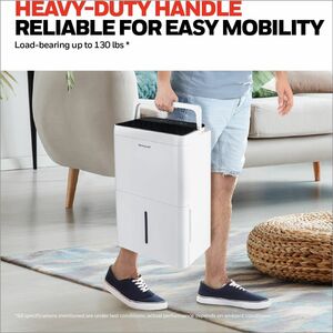 Honeywell TPFIT50AWK 50 Pint Smart Portable Dehumidifier with Alexa Voice Control, White - 1.87 gal Tank - 4000 Sq. ft. - 