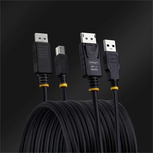 StarTech.com 10ft (3m) DisplayPort and USB 5Gbps KVM Cable, 4K 60Hz, Universally Compatible DP 1.2/USB 3.0 Combo Cable for