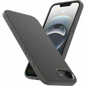 Spigen Liquid Air Case for Apple iPhone 16e Smartphone - Geometric pattern, Textured - Marble Grey - Drop Resistant, Finge