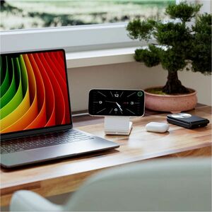 Alogic Yoga Induction Charger - White - 1 - For Earbud, AirPod, Smartwatch, Smartphone - 9 V DC, 12 V DC Input - Input con