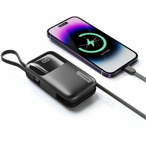 Alogic Tandem Power Bank - Black - For Smartphone, Smartwatch, Tablet PC, Earbud, USB Type A Device, USB Type C Device, Li