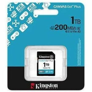 Kingston Canvas Go! Plus 1 TB Class 10/UHS-I (U3) V30 SDXC - 1 - 200 MB/s Read - 160 MB/s Write - Lifetime Warranty
