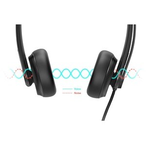 UH34 Dual MS Teams USB Wired Headset with Noise-Canceling Microphone