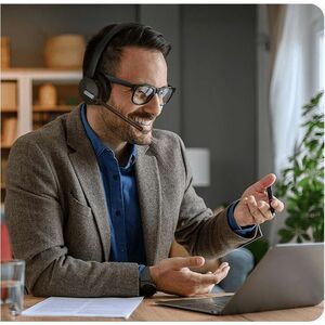 Yealink WH64 Wireless Over-the-head, On-ear Stereo Headset - Black - Microsoft Teams Certification - Binaural - Supra-aura