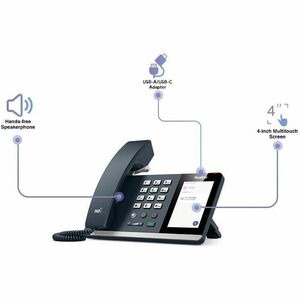 Yealink MP45 IP Phone - Corded - Corded - Wall Mountable, Desktop - VoIP - 10.2 cm (4")
