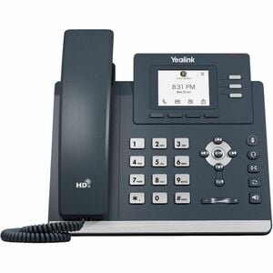 Yealink IP Phone - Corded - Corded - Desktop, Wall Mountable - Classic Gray - VoIP - 6.1 cm (2.4") - 2 x Network (RJ-45) -