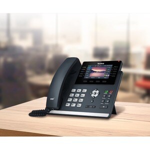 Yealink SIP-T46U IP Phone - Corded - Corded - Wall Mountable, Desktop - Classic Gray - VoIP - 2 x Network (RJ-45) - PoE Ports