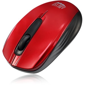 Adesso iMouse S50R Mouse - Radio Frequency - USB - Optical - 3 Button(s) - Red - Wireless - 2.40 GHz - 1200 dpi - Scroll W