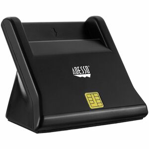 Adesso SCR-300 Contact Smart Card Reader - Black - TAA Compliant - CableUSB 2.0