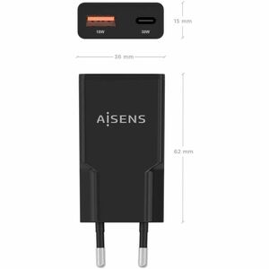 CARGADOR GAN ULTRA DELGADO 30W USB-C PD3.0 QC4.0 USB-A QC3.0
