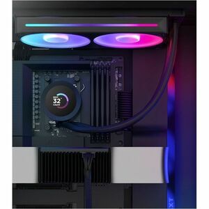 NZXT Kraken Plus 240 RGB RL-KR240-B2 Cooling Fan/Radiator/Pump - Processor - 2 x Fan(s) - 127.51m³/h Maximum Airflow - 240