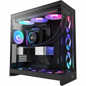 NZXT H9 Flow CM-H92FB-R1 Computer Case - ATX Motherboard Supported - Mid-tower - Tempered Glass, Steel, Galvanized Cold Ro