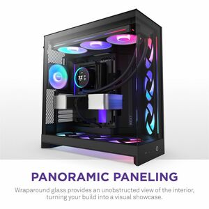 NZXT H9 Flow CM-H92FB-P1 Computer Case - ATX Motherboard Supported - Mid-tower - Glass, Tempered Glass, Steel, Galvanized 