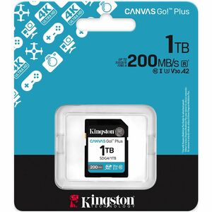 Kingston Canvas Go! Plus 1 TB Class 10/UHS-I (U3) V30 SDXC - 1 - 200 MB/s Read - 160 MB/s Write