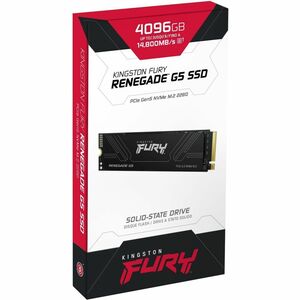Kingston Technology 4T FURY RENEGADE G5 M.2 2280 NVMe SSD. SSD capacity: 4 TB, SSD form factor: M.2, Read speed: 14800 MB/