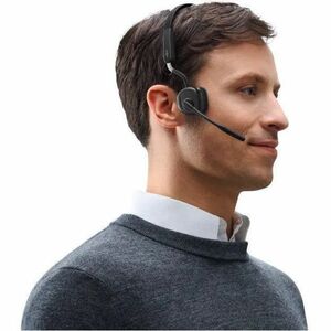 Shokz OpenMeet Sem fios Headset, Na orelha, Fixo à orelha Estéreo Fone de ouvido - Preto - Binaural - Supra-aural - 2900 c