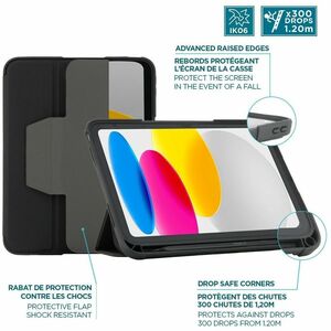 MOBILIS Rugoso Estojo de transporte (Flap) para 27,7 cm (10,9") para 27,9 cm (11") Apple iPad (10ª Geração) Tablet - Preto