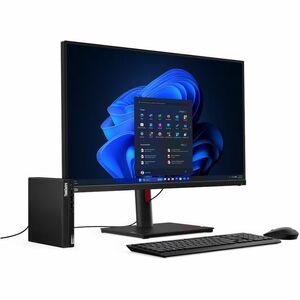 Lenovo ThinkCentre M75q Gen 5 12RQ0024AU Desktop Computer - AMD Ryzen 7 PRO 8700GE - 16 GB - 512 GB SSD - Tiny - Black - A