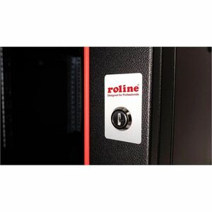 Roline 7U Wandmontierbar Geschlossener Schrank Rackschrank für Networking450 mm Rack Depth - Schwarz - Glas, Stahl, Blech 