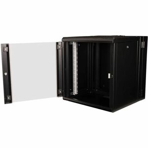 Roline 12U Wandmontierbar Geschlossener Schrank Rackschrank für Netzwerk-Geräte450 mm Rack Depth - Schwarz - Gummi, Blech,