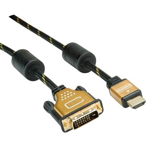 Roline 1,50 m DVI-D/HDMI Videokabel - 1 - Cable for Notebook, TV, Monitor, Projektor, Videogerät, Grafikkarte, Ultrabook, 