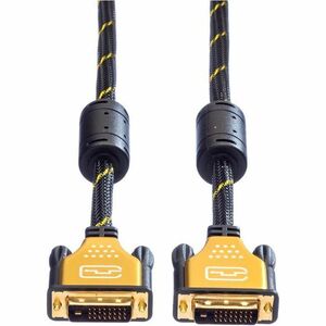 Roline Gold 5 m DVI-D Videokabel - Cable for Monitor, Videogerät, Bildschirm - Unterstützt bis zu3840 x 2160 - Abschirmung