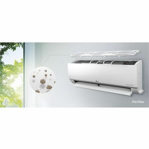 Aire acondicionado de pared LG DUALCOOL VM242H9 con Motor inversor digital - Blanco, Negro - Refrigerador, Calentador - 24
