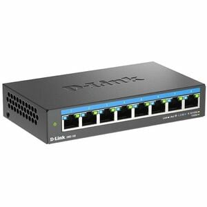 D-Link DMS-108 8 Ports Ethernet Switch - 2.5 Gigabit Ethernet - 2.5GBase-T - 2 Layer Supported - 8.59 W Power Consumption 