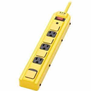Eaton Tripp Lite Series 7-Outlet Industrial Safety Surge Protector - 4 ft. Cord, 450 Joules, Metal Housing - Industrial, H