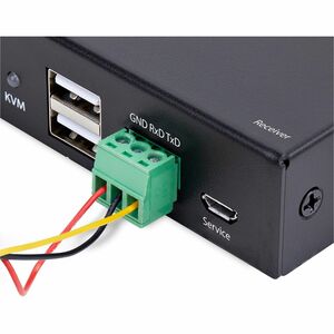 StarTech.com KVM Extender Receiver - Wired - 4K - 3840 x 2160 Maximum Video Resolution - 1 x Network (RJ-45) - 3 x USB - 1