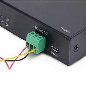 StarTech.com KVM Extender Receiver - Wired - 4K - 3840 x 2160 Maximum Video Resolution - 1 x Network (RJ-45) - 1 x USB - 1