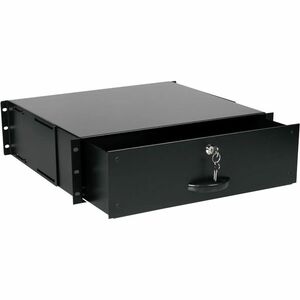 Roline Keyboard Drawer - 3U - 130 mm Height x 485 mm Width x 400 mm Depth - Black - Steel