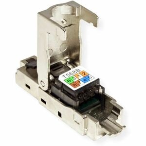 Value Network Connector - 1 x RJ-45 Network - Male - Shielding - Silver