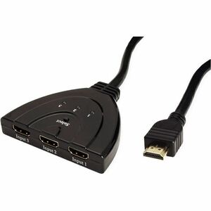 Value Audio/Video Switchbox - Cable - 3840 x 2160 - 4K - 2160p - 3 Input Device - 1 Display - Display, Monitor, Projector 