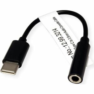 Value 13 cm Mini-Phone/USB-C Audiokabel - Cable for MacBook, Notebook, Smartphone, Tablet, Ultrabook - Schwarz