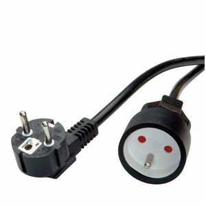 Value Verlängerungskabel - 5 m - Frankreich, Tschechien, Slowakei - CEE 7/7 / CEE 7/5 - 250 V AC / 16 A, 230 V AC - Schwar