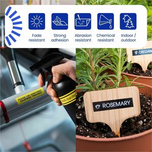 Brother Genuine P-touch TZe211 BK on WHT Label Tape, Laminated, 6mmX8m - x 15/64" (6 mm) Width - White - Polyethylene Tere